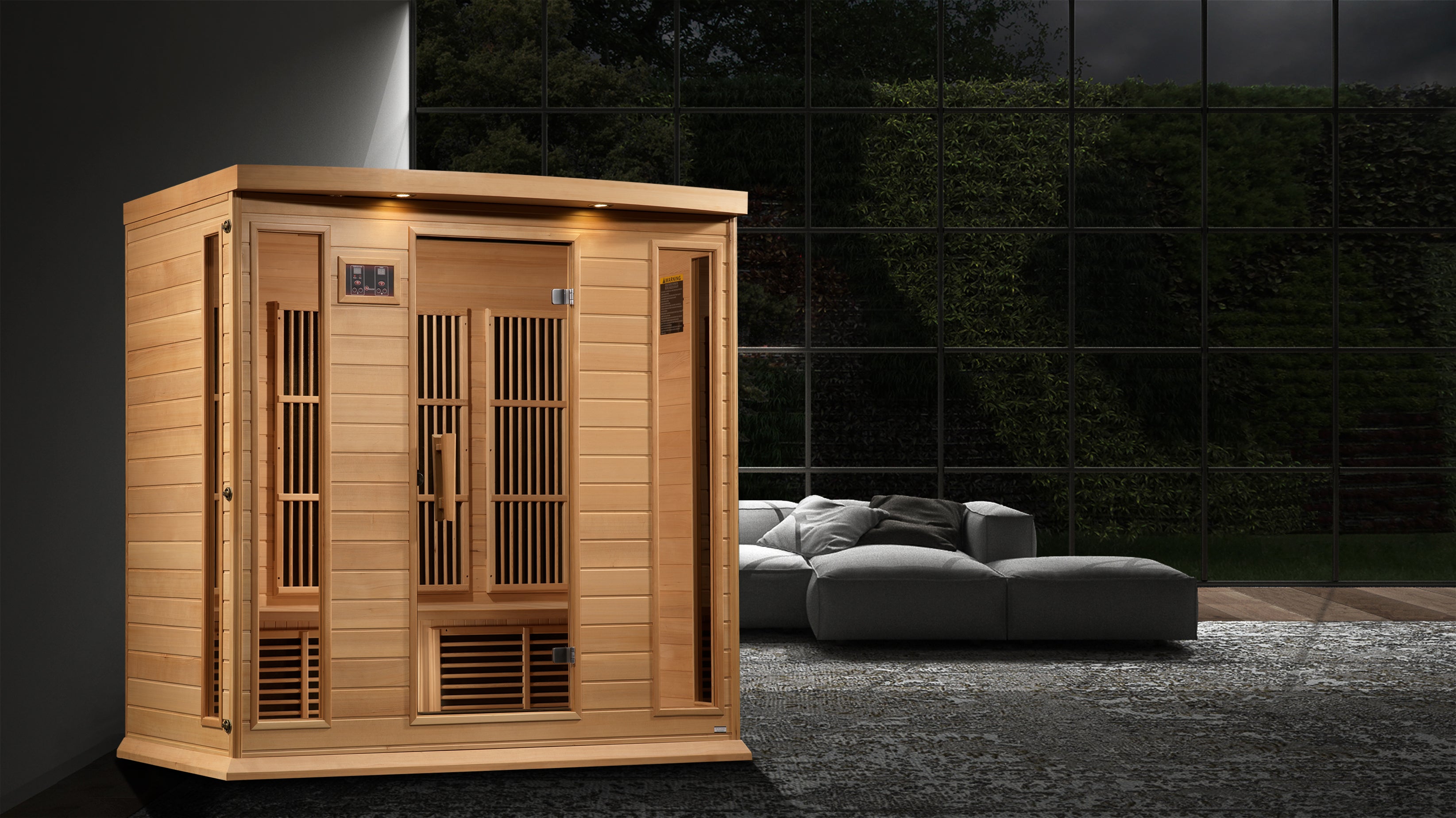 Maxxus 4-Person Low EMF FAR Infrared Sauna – Canadian Hemlock