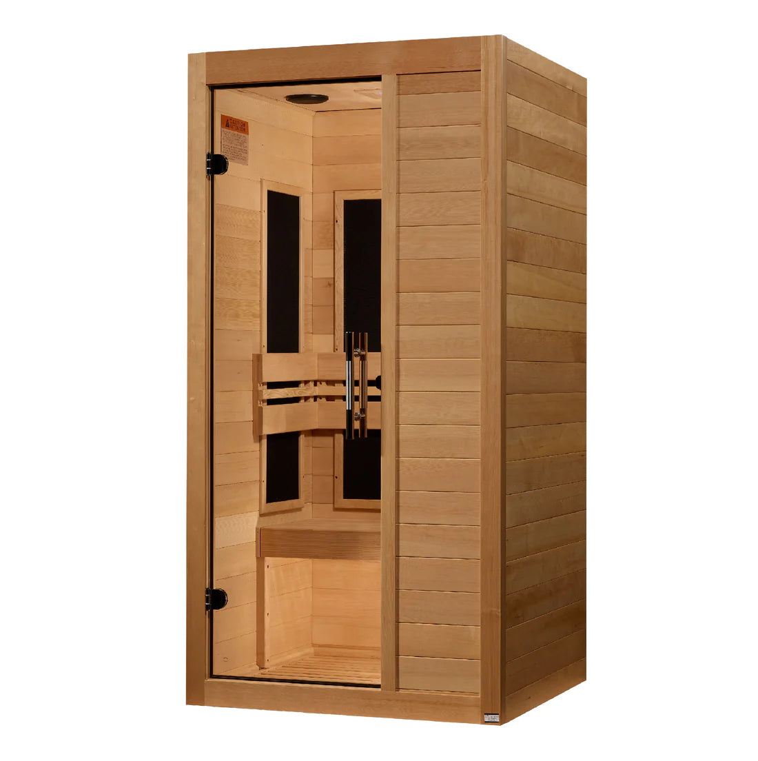 Maxxus MX-S106-01 S-Line 1-Person Low EMF FAR Infrared Sauna w/ Red Light & Bluetooth