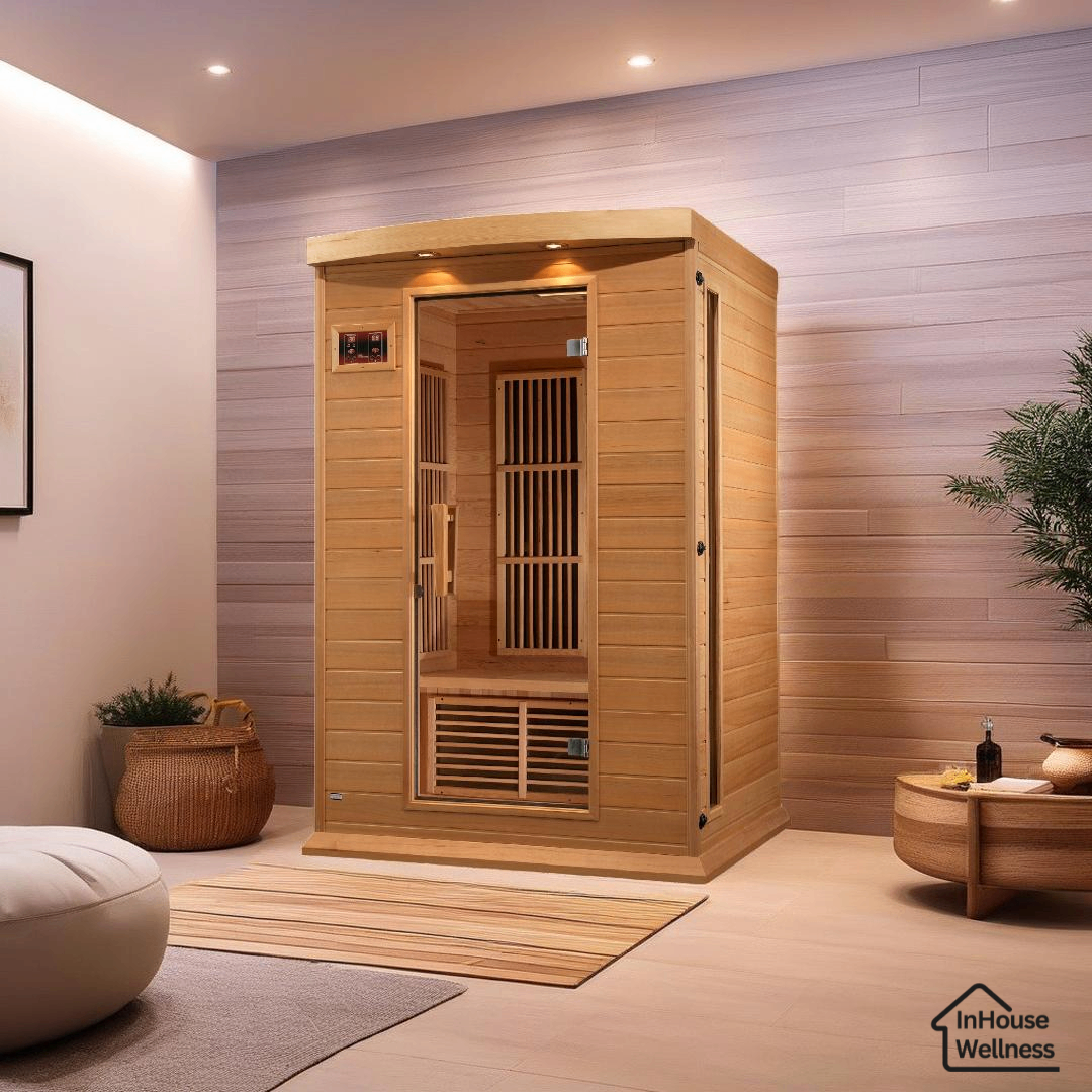 Maxxus Low EMF FAR Infrared Sauna – Canadian Hemlock – 2-Person Capacity