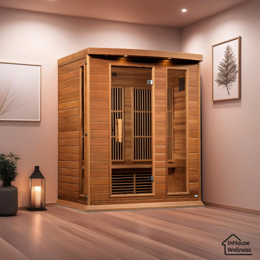 Maxxus 3-Person Low EMF FAR Infrared Sauna - Canadian Red Cedar | Maxxus Sauna