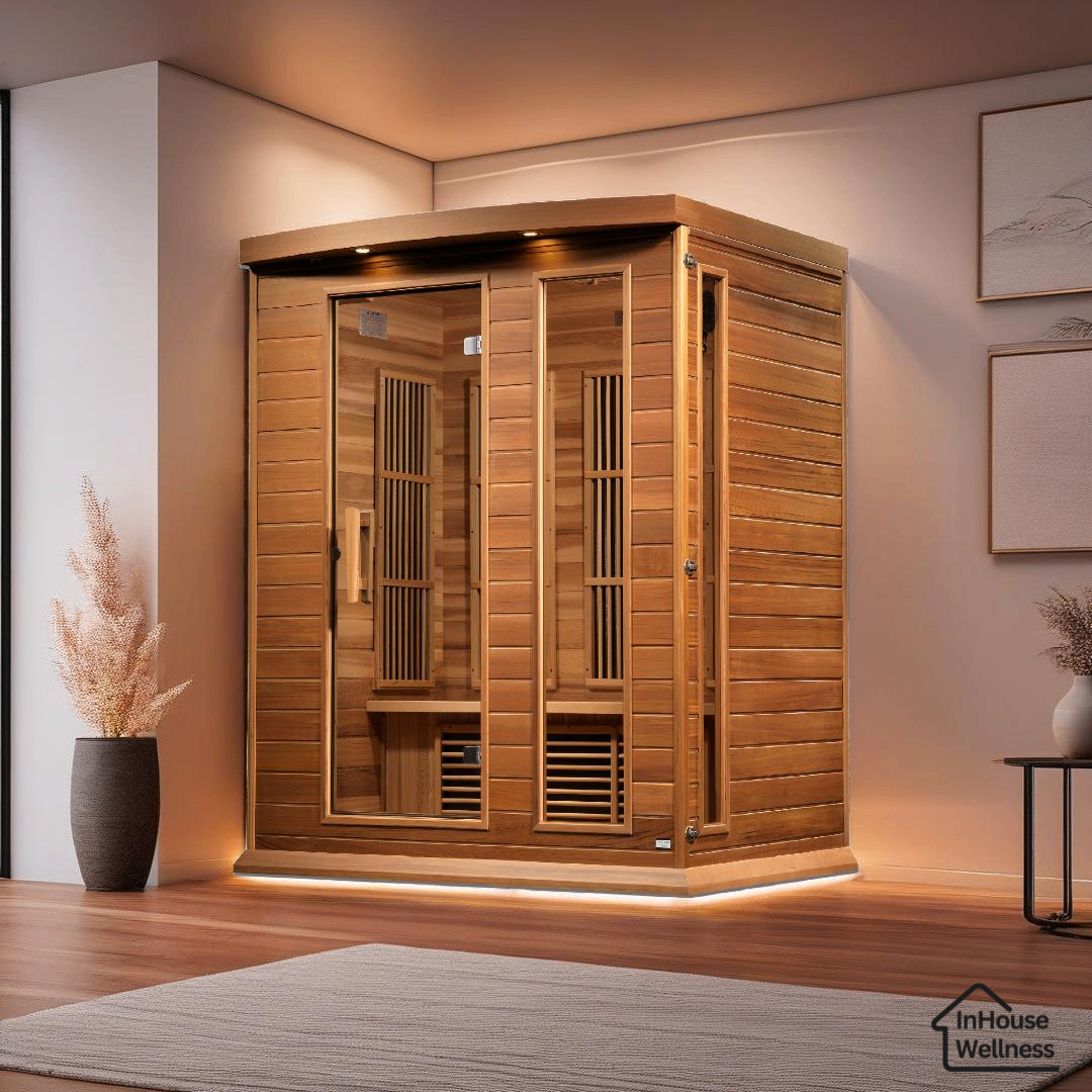 Maxxus 3-Person Low EMF FAR Infrared Sauna - Canadian Red Cedar | Maxxus Sauna