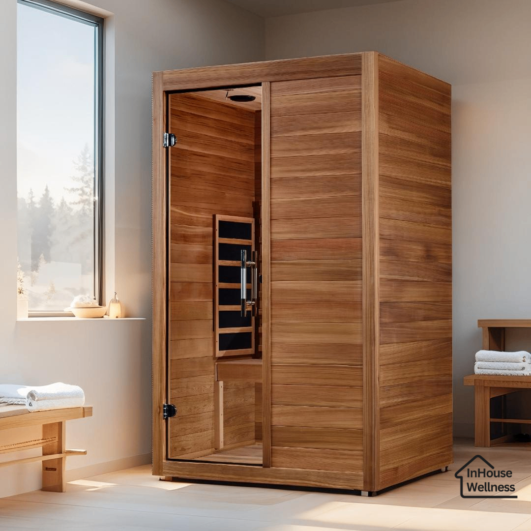 Maxxus S-Line 2 Person Indoor Full Spectrum Infrared Sauna – Pacific Cedar, Bluetooth, Chromotherapy