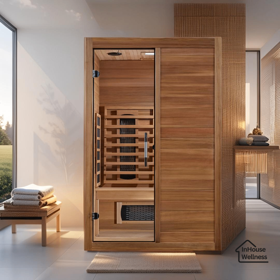Maxxus S-Line 2 Person Indoor Full Spectrum Infrared Sauna – Pacific Cedar, Bluetooth, Chromotherapy