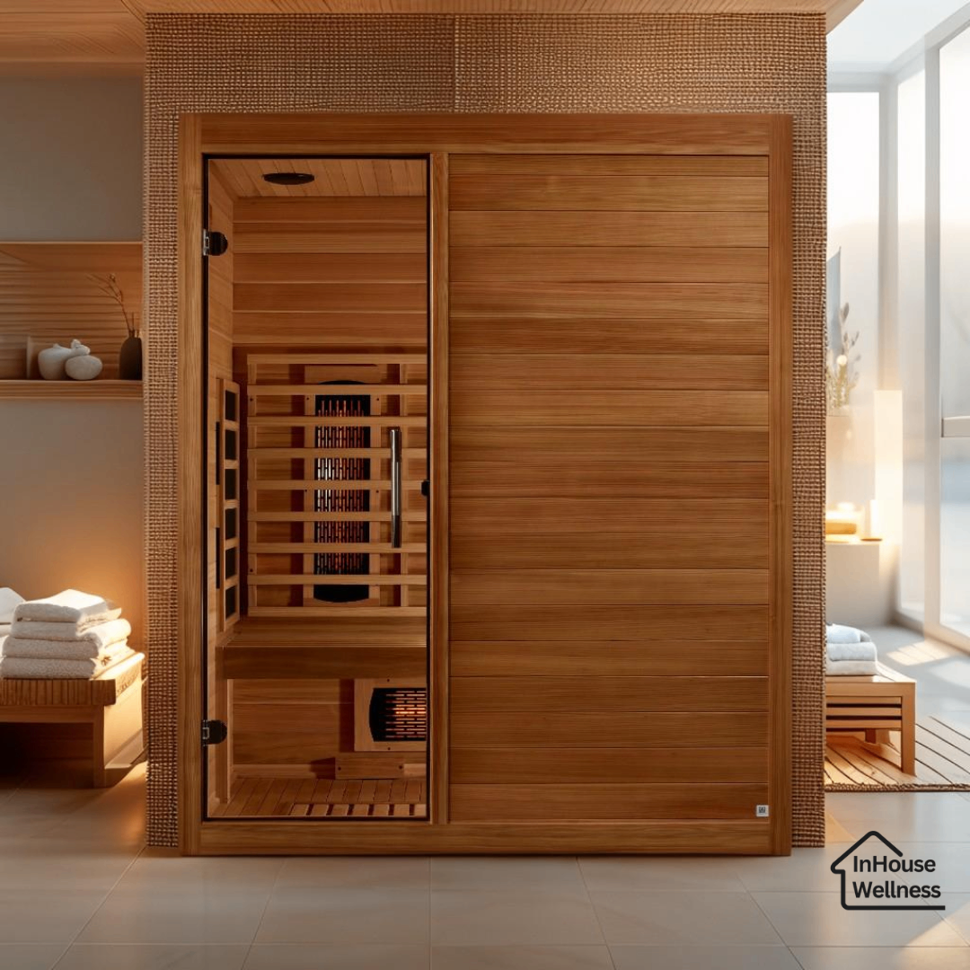Maxxus S-Line 3 Person Indoor Full Spectrum Infrared Sauna – Pacific Cedar, Bluetooth, Chromotherapy