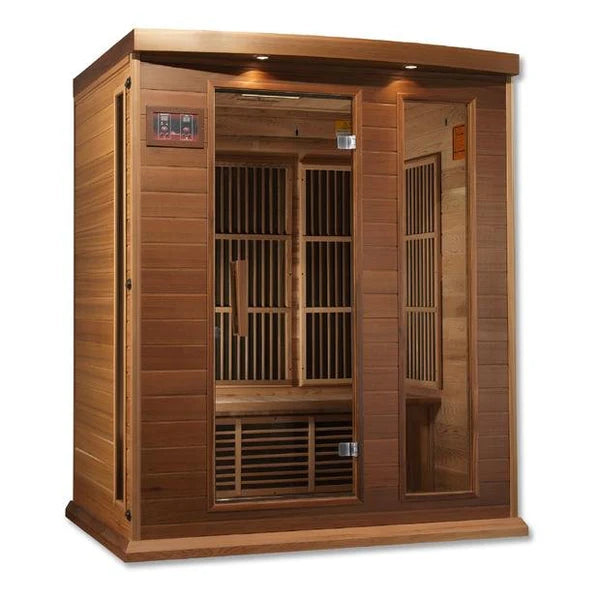 Maxxus 3-Person Near Zero EMF FAR Infrared Sauna – Canadian Hemlock