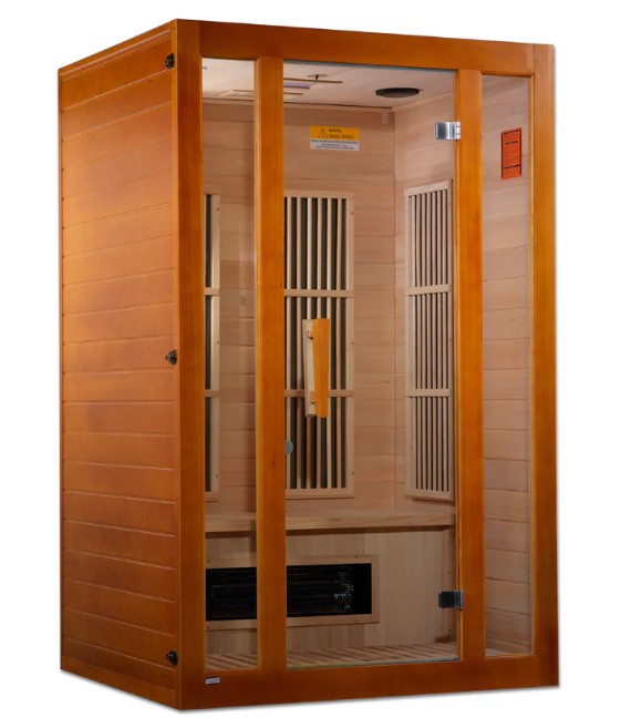 Golden Designs Maxxus “Aspen” MX-J206-02S 2 Person Low EMF Dual Tech FAR Infrared Sauna – Canadian Hemlock