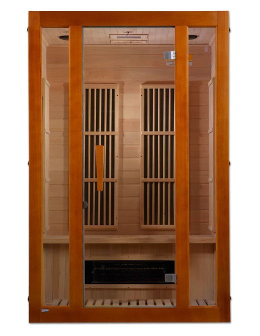 Golden Designs Maxxus “Aspen” MX-J206-02S 2 Person Low EMF Dual Tech FAR Infrared Sauna – Canadian Hemlock