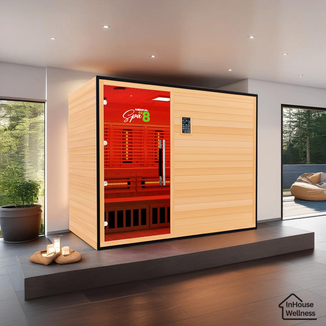 Commercial Spa 488™ Medical Sauna - 4-5 Person Infrared Sauna with Red Light Therapy