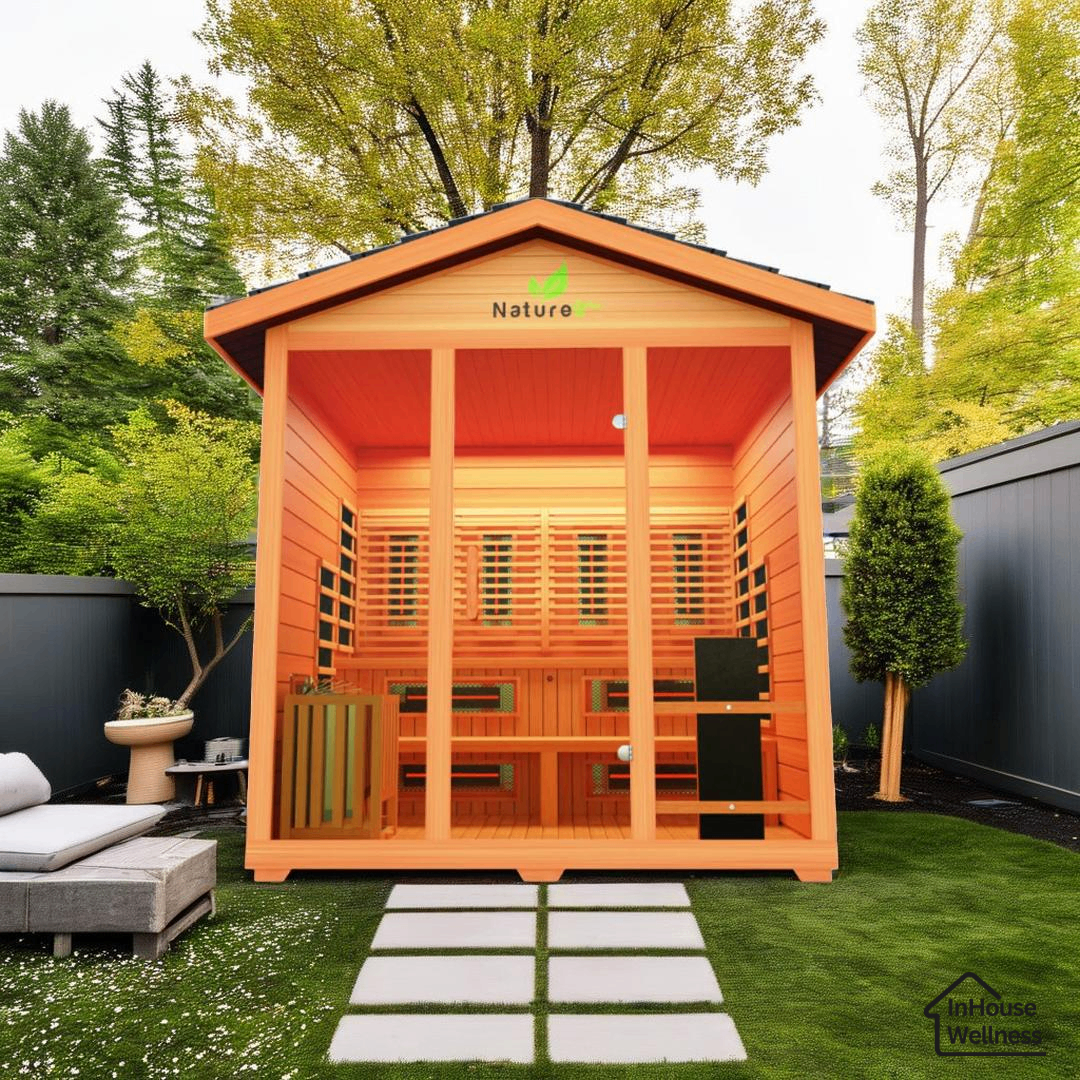 Nature 9 Plus™ Outdoor Sauna - Hybrid Sauna for 6 with Dry & Steam Options, 3D Heat Therapy