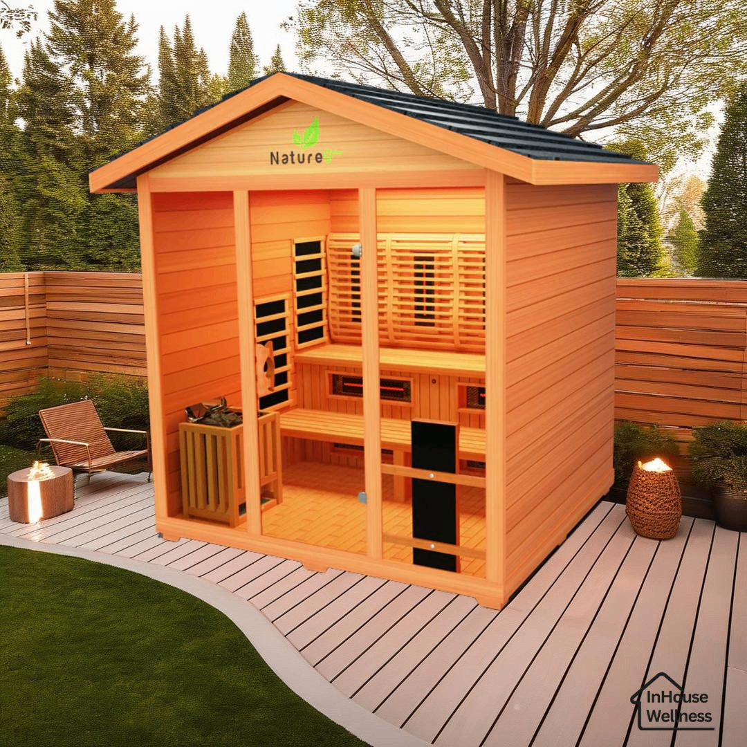 Nature 9 Plus™ Outdoor Sauna - Hybrid Sauna for 6 with Dry & Steam Options, 3D Heat Therapy