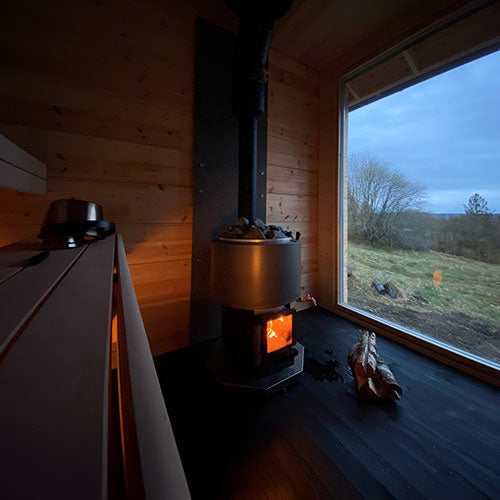 Narvi Luosto VS Wood-Burning Sauna Stove with 30 L Water Tank, 16 kW