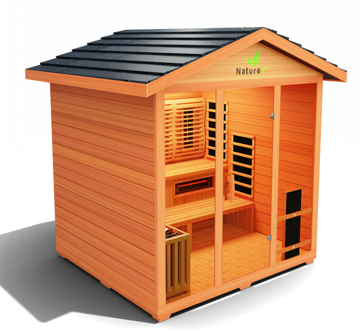 Nature 9 Plus™ Outdoor Sauna - Hybrid Sauna for 6 with Dry & Steam Options, 3D Heat Therapy