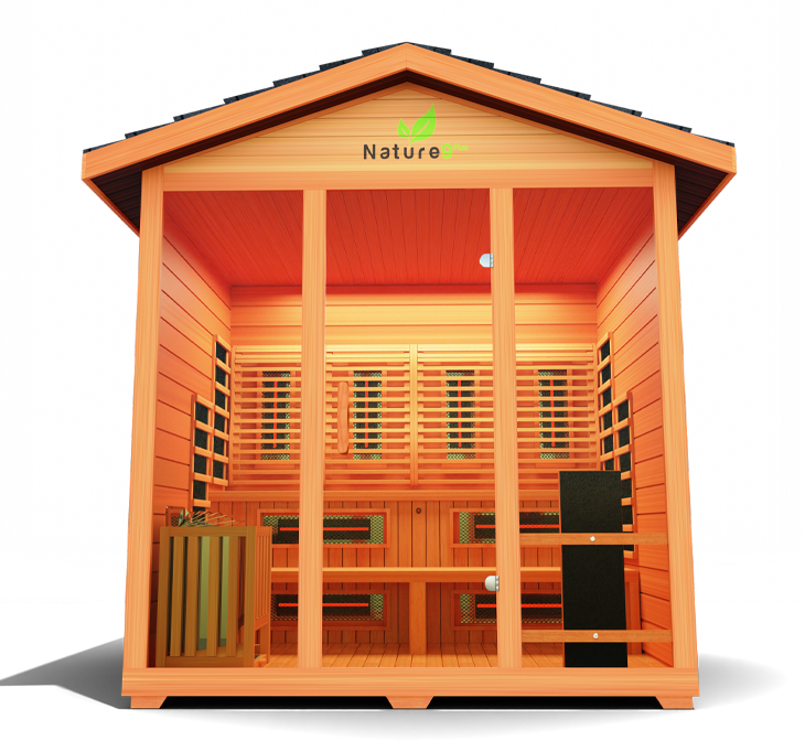 Nature 9 Plus™ Outdoor Sauna - Hybrid Sauna for 6 with Dry & Steam Options, 3D Heat Therapy