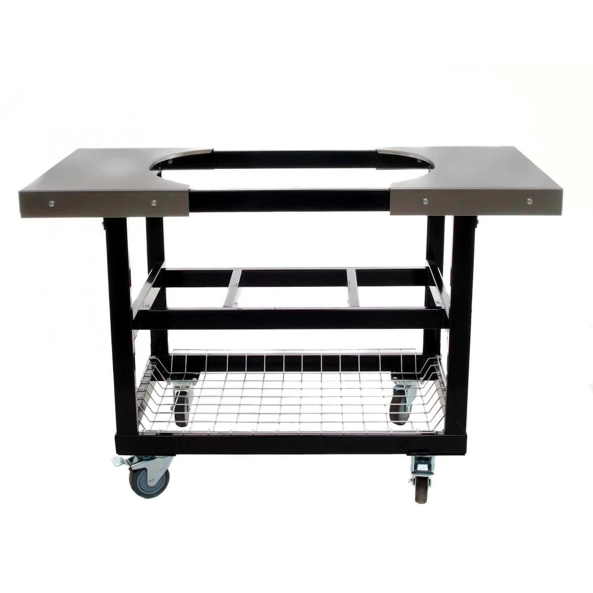 Cart with Basket & Stainless Steel Side Shelves Oval JR 200