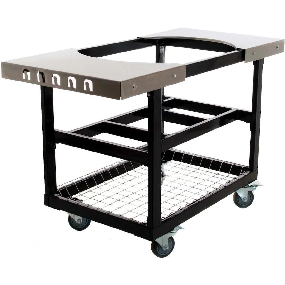 Cart with Basket & Stainless Steel Side Shelves Oval JR 200