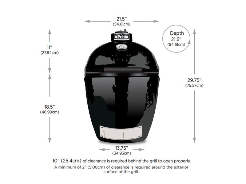 Primo All-In-One Large Round Ceramic Kamado Charcoal Grill