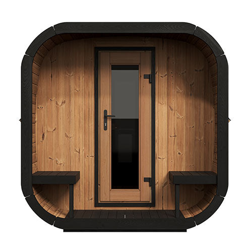 SaunaLife CL12GCP Outdoor Sauna Suite Kit with Dressing Room & Wi-Fi LED Lighting