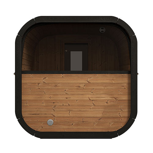 SaunaLife CL12GCP Outdoor Sauna Suite Kit with Dressing Room & Wi-Fi LED Lighting