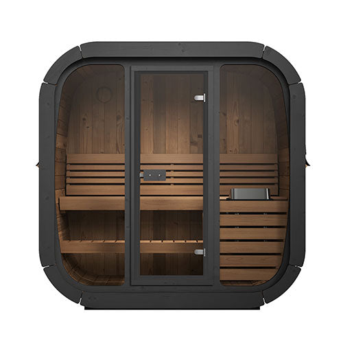 SaunaLife Model CL4G Outdoor Home Sauna Kit — Cube Series, Up to 3 Persons