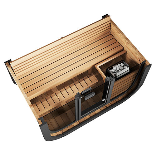 SaunaLife Model CL4G Outdoor Home Sauna Kit — Cube Series, Up to 3 Persons
