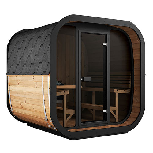 SaunaLife Model CL7G Cube-Series Outdoor Home Sauna Kit – Up to 6 People