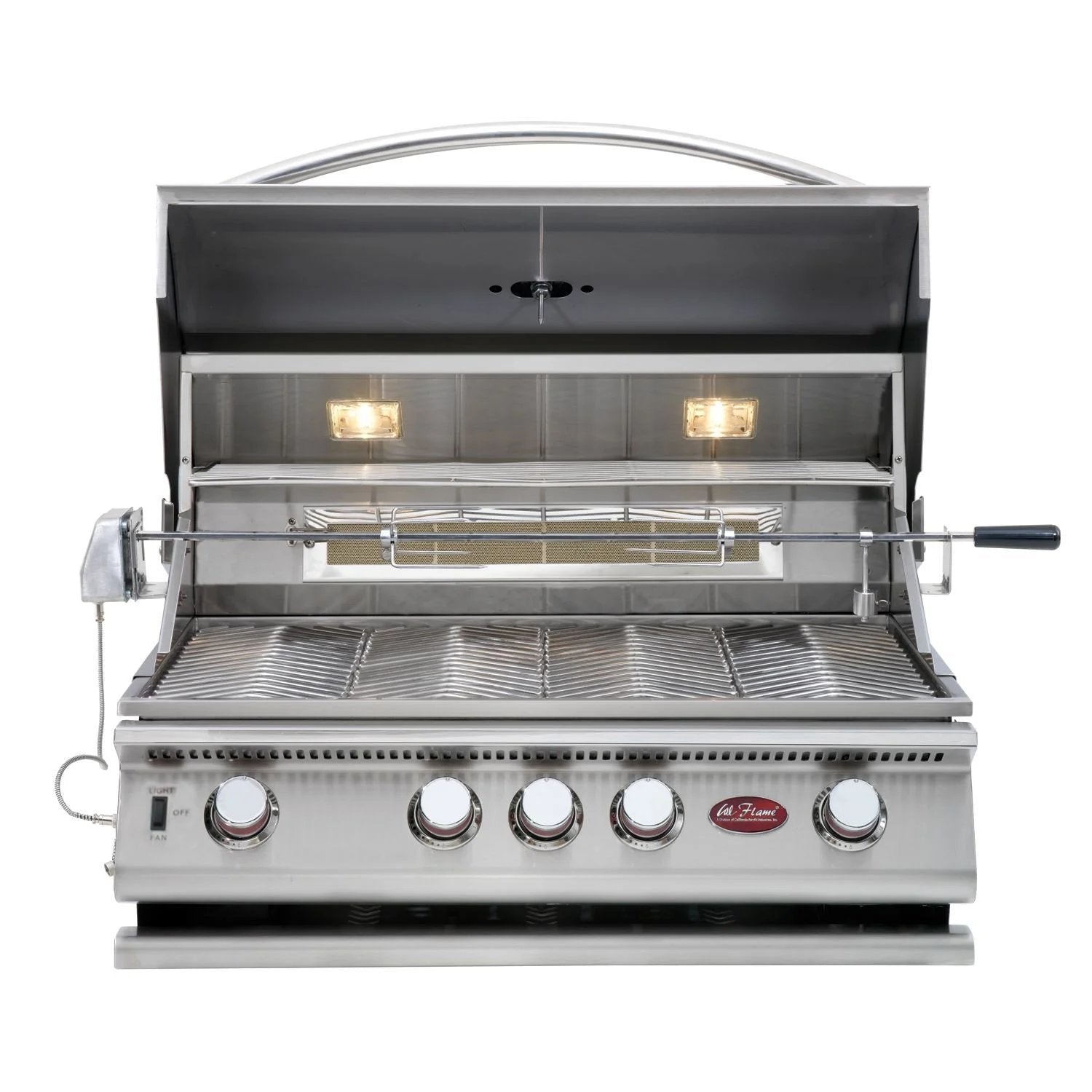 Atlantic Q801 Outdoor Kitchen Island – Premium Stainless Steel BBQ Island with Side Burner and Refrigerator-Cal Flame-InHouse Wellness
