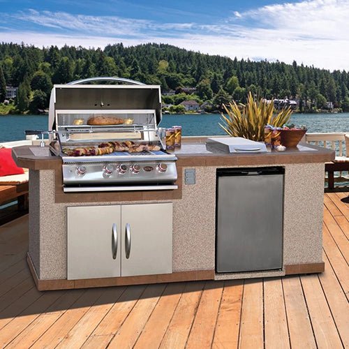 Bel Air Q810 Outdoor Kitchen Island – Premium Stainless Steel BBQ Island with Ample Storage-Cal Flame-InHouse Wellness