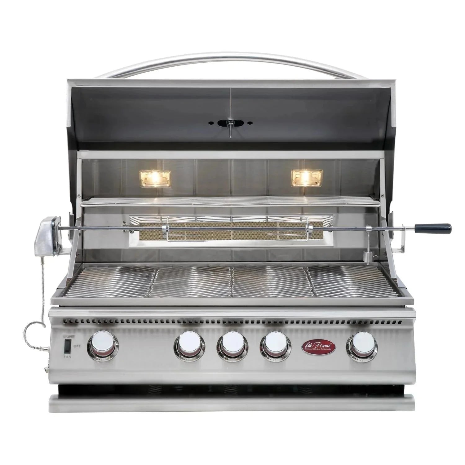 Cal Flame Luxury Outdoor Kitchen – 6 ft. L-Shaped BBQ Island with P4 Grill and Side Table-Cal Flame-InHouse Wellness