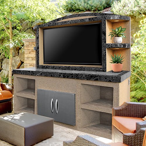 Cal Flame ODC-2 Crystal Outdoor Entertainment Center – Outdoor Entertainment Redefined-Cal Flame-InHouse Wellness