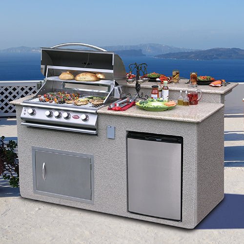Cal Flame Tropical Q PV6016 Outdoor BBQ Island – Compact, Stylish, and Functional Outdoor Kitchen-Cal Flame-InHouse Wellness