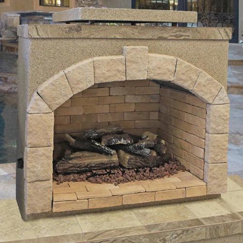 Cal Flame Hexagon Fire Pit Table – Elevated 45" Bar-Height Design with Porcelain Tile Top and Ameristone Stucco Base for Durable Outdoor Entertainment