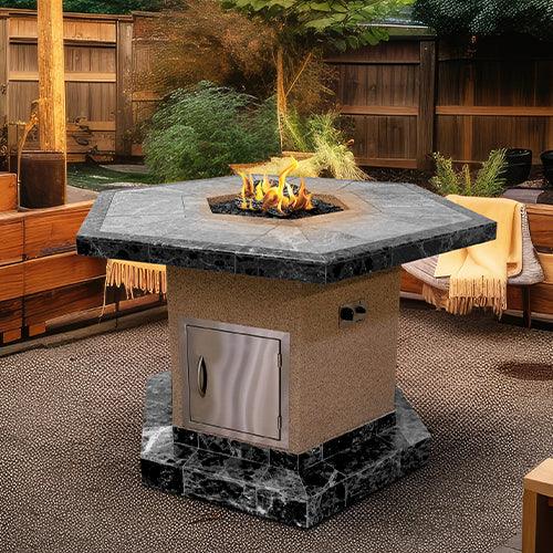 Cal Flame Outdoor Fire Pits – 55,000 BTU Gas Fire Tables for Patios