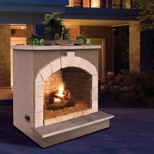 Cal Flame Hexagon Fire Pit Table – Elevated 45" Bar-Height Design with Porcelain Tile Top and Ameristone Stucco Base for Durable Outdoor Entertainment