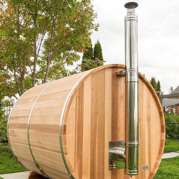 Chimney Out the Back Wall (With Sauna)-Dundalk Leisurecraft-InHouse Wellness