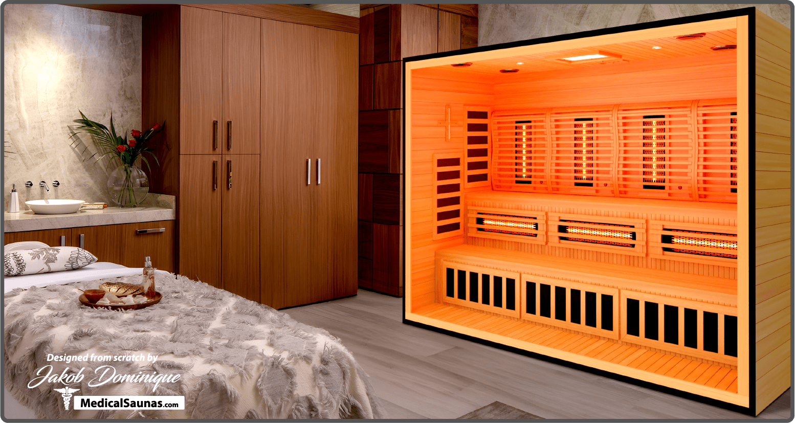 Commercial Spa 488™ Medical Sauna - 4-5 Person Infrared Sauna with Red Light Therapy-Medical Saunas-InHouse Wellness