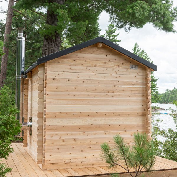 CT Georgian Cabin Sauna – Outdoor 4-Person Sauna with Modern Heating & Luxury Design-Dundalk Leisurecraft-InHouse Wellness
