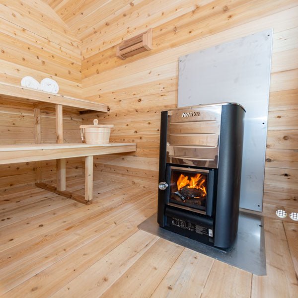 CT Georgian Cabin Sauna – Outdoor 4-Person Sauna with Modern Heating & Luxury Design-Dundalk Leisurecraft-InHouse Wellness