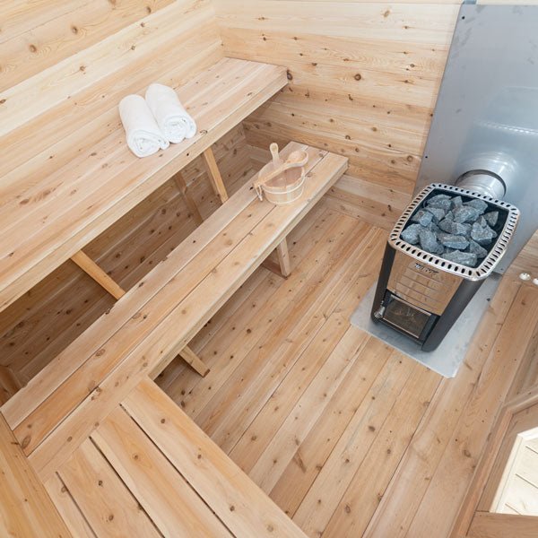 CT Georgian Cabin Sauna – Outdoor 4-Person Sauna with Modern Heating & Luxury Design-Dundalk Leisurecraft-InHouse Wellness