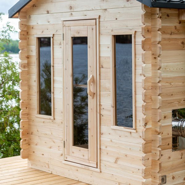 CT Georgian Cabin Sauna – Outdoor 4-Person Sauna with Modern Heating & Luxury Design-Dundalk Leisurecraft-InHouse Wellness