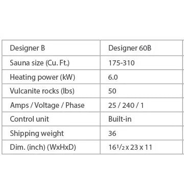 Designer B 6KW Sauna Heater with Rocks-Dundalk Leisurecraft-InHouse Wellness