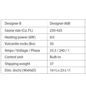 Designer B 8kW Sauna Heater with Rocks-Dundalk Leisurecraft-InHouse Wellness