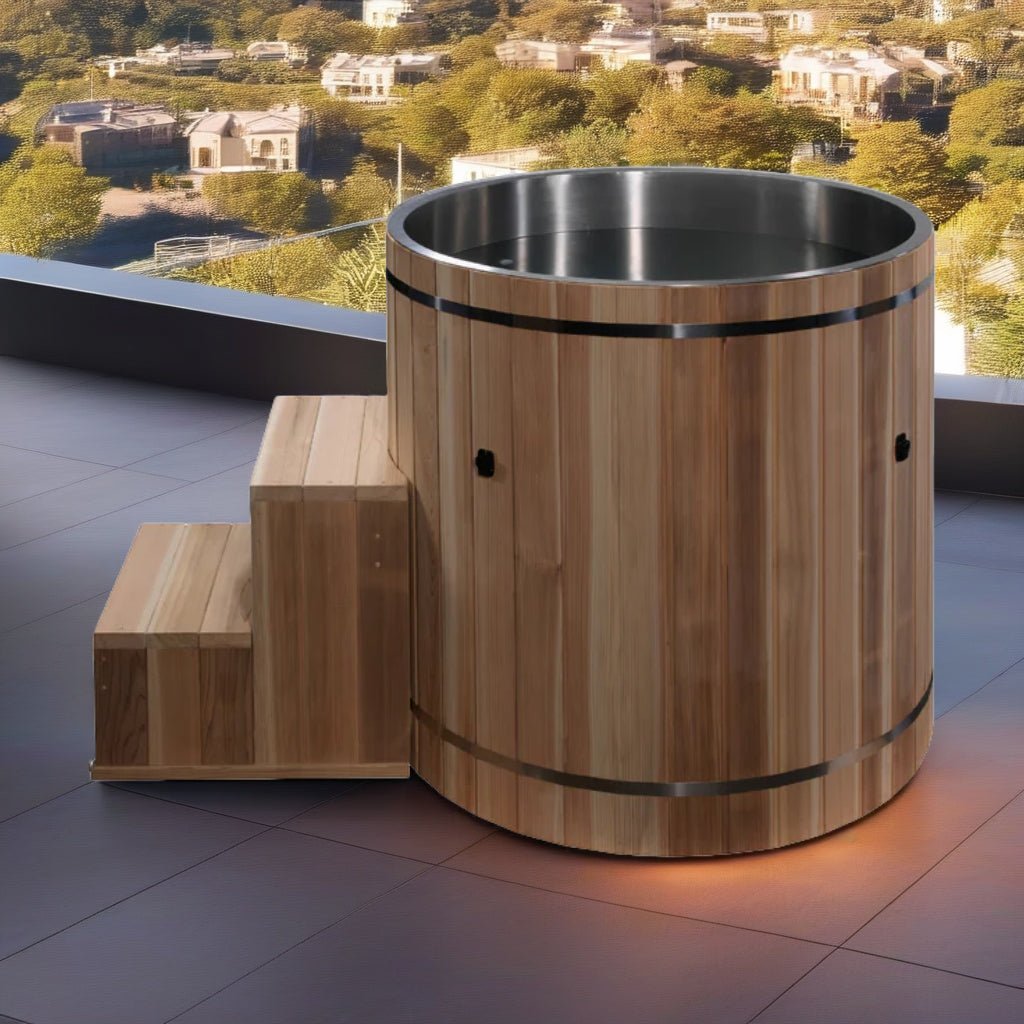 Dynamic Cold Therapy Barrel Stainless Steel Cold Plunge Tub-Dynamic Cold Therapy-InHouse Wellness