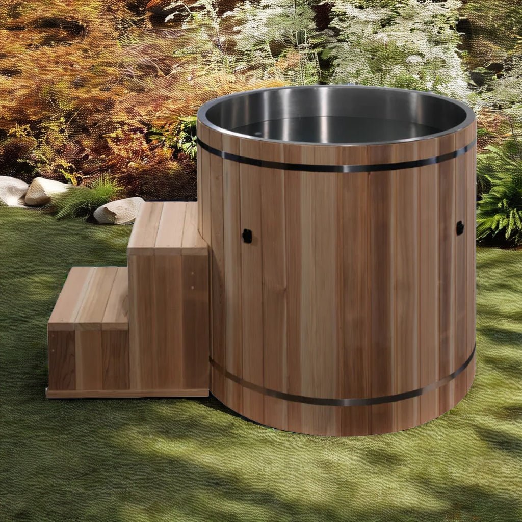 Dynamic Cold Therapy Barrel Stainless Steel Cold Plunge Tub-Dynamic Cold Therapy-InHouse Wellness