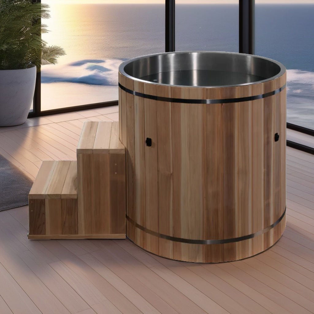 Dynamic Cold Therapy Barrel Stainless Steel Cold Plunge Tub-Dynamic Cold Therapy-InHouse Wellness