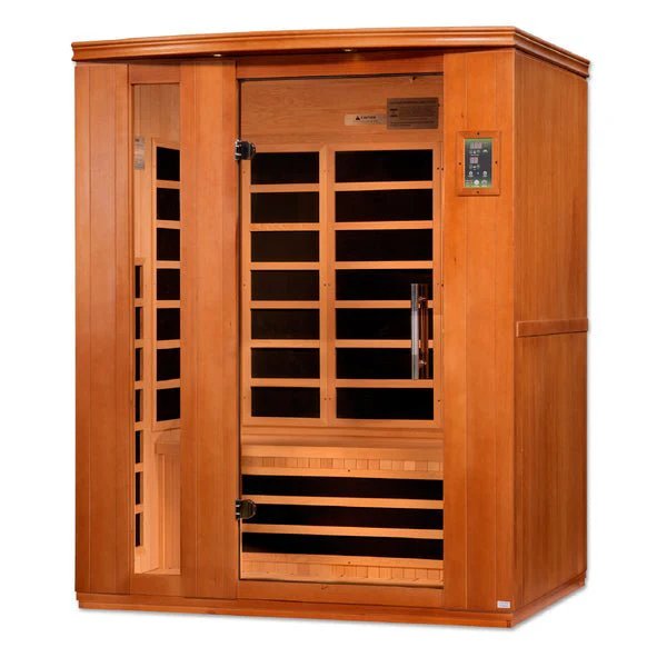 Dynamic Lugano 3-Person Ultra Low EMF FAR Infrared Sauna – Canadian Hemlock-Dynamic Saunas-InHouse Wellness