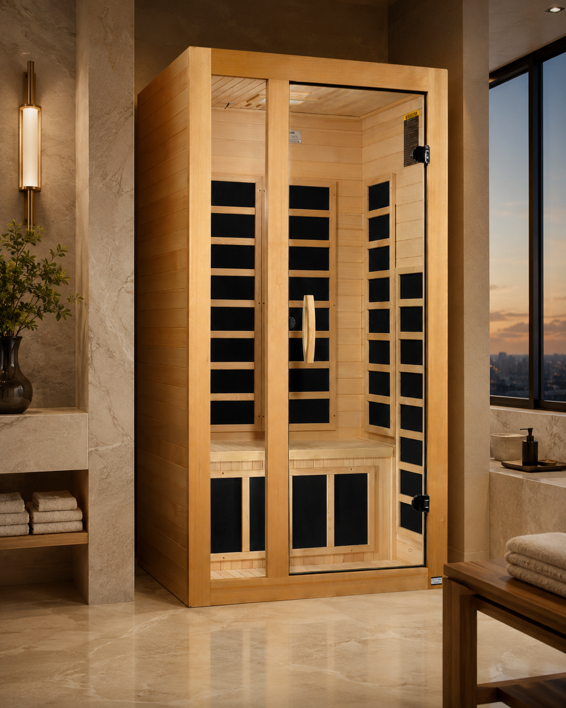 Dynamic Saunas Gracia 1-2 Person Low EMF FAR Infrared Sauna