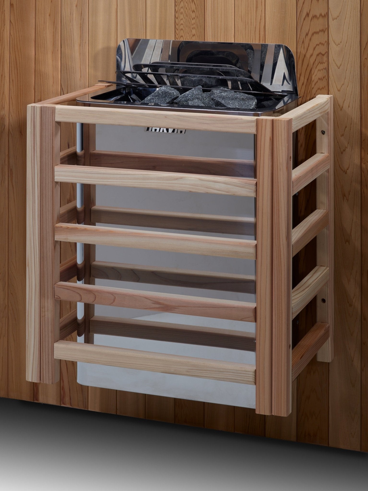 Golden Designs 2025 Toledo Per Hybrid Sauna (Indoor). Full Spectrum and Harvia Traditional Stove-Golden Designs Inc-InHouse Wellness