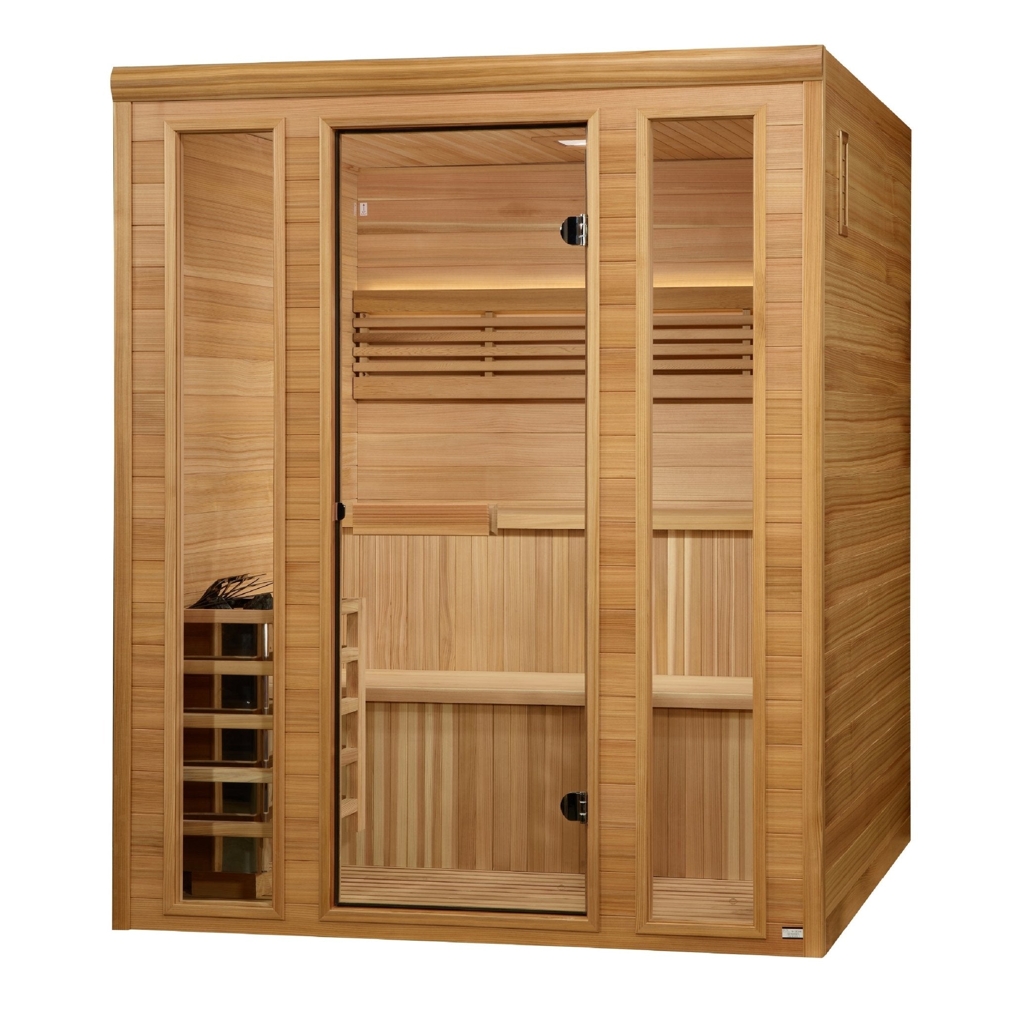 Golden Designs Engelberg Edition 6-Person Traditional Steam Sauna - Premium Clear Cedar-Golden Designs Inc-InHouse Wellness