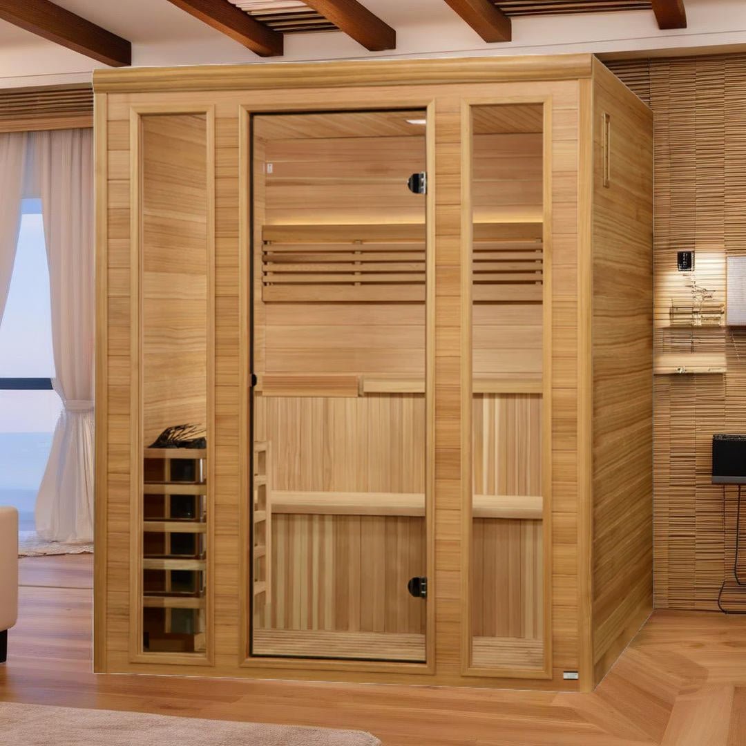 Golden Designs Engelberg Edition 6-Person Traditional Steam Sauna - Premium Clear Cedar-Golden Designs Inc-InHouse Wellness