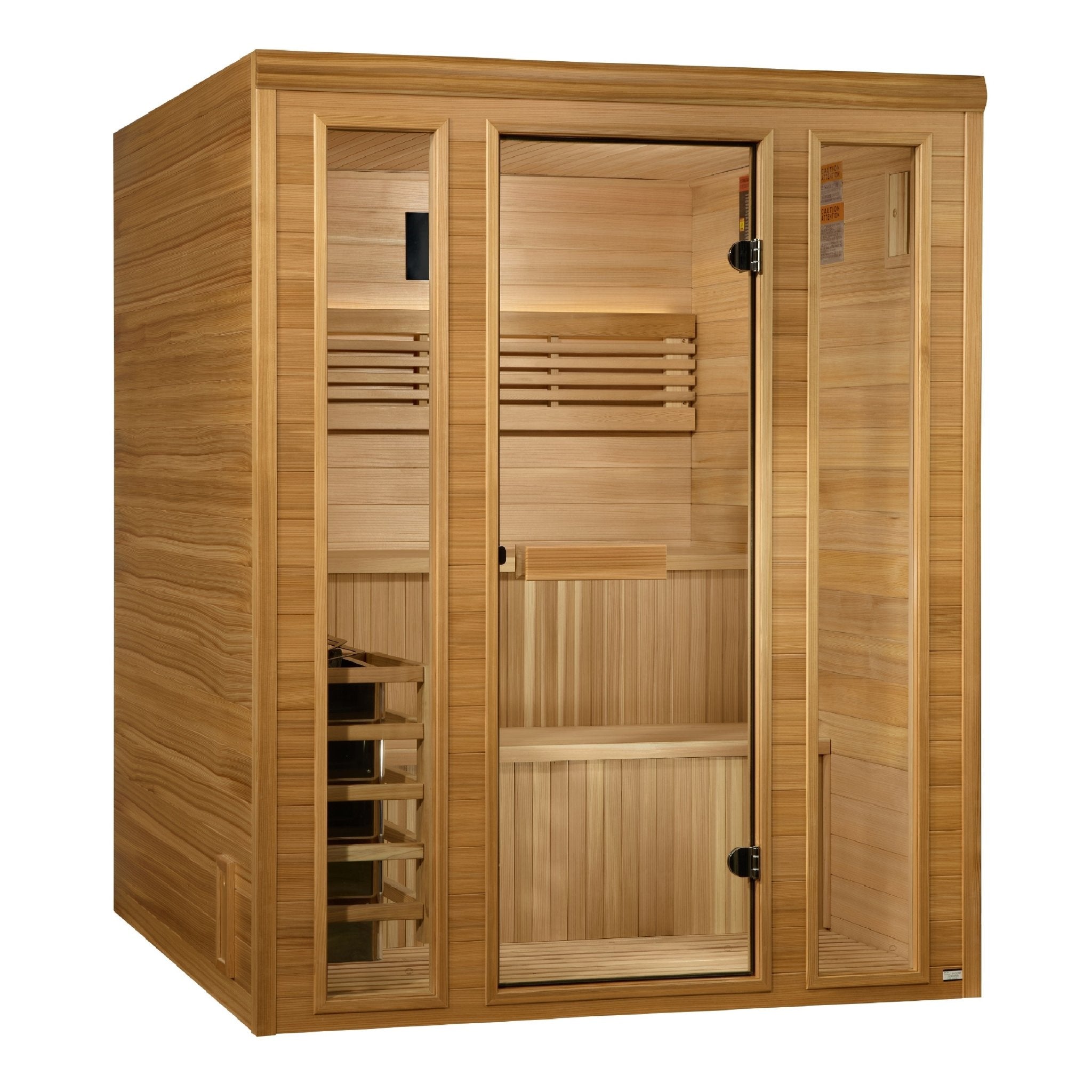 Golden Designs Engelberg Edition 6-Person Traditional Steam Sauna - Premium Clear Cedar-Golden Designs Inc-InHouse Wellness